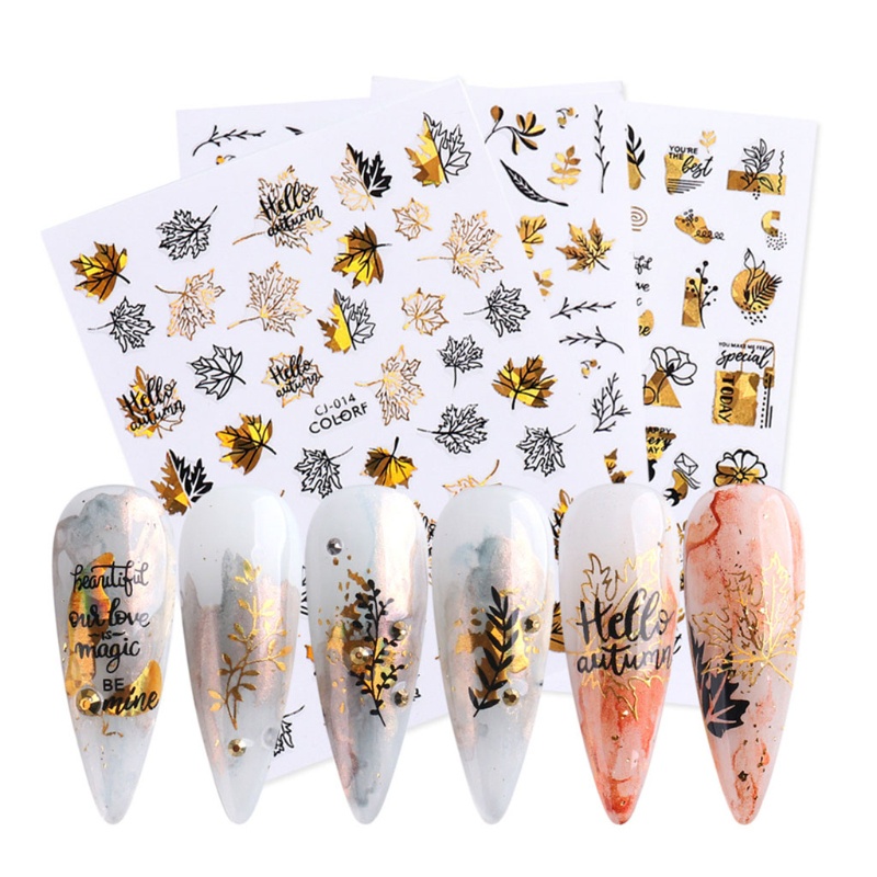 Miếng Dán Trang Trí Móng Tay Hình Lá Phong YOUYO