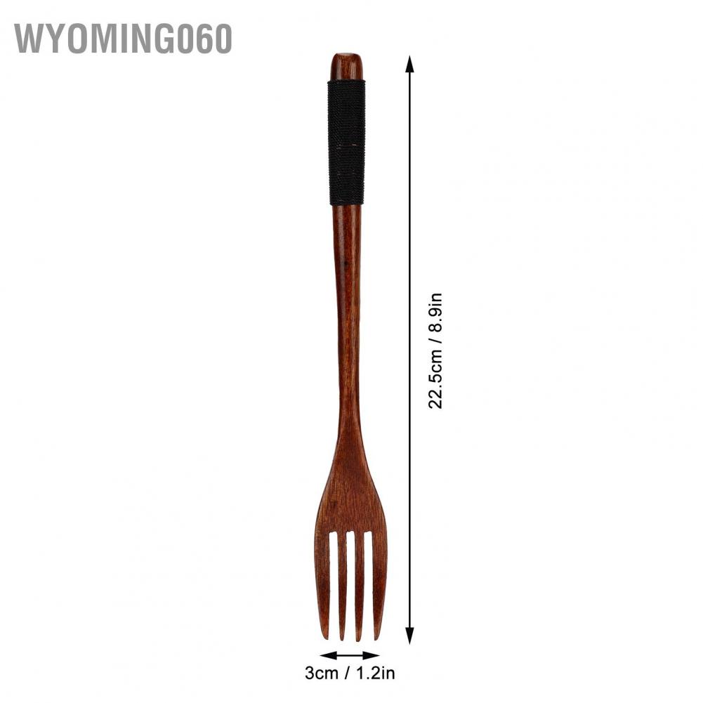 Wyoming060 Japanese Wooden Fork Kitchen Tableware Cutlery for Barbecue Picnic Camping Parties