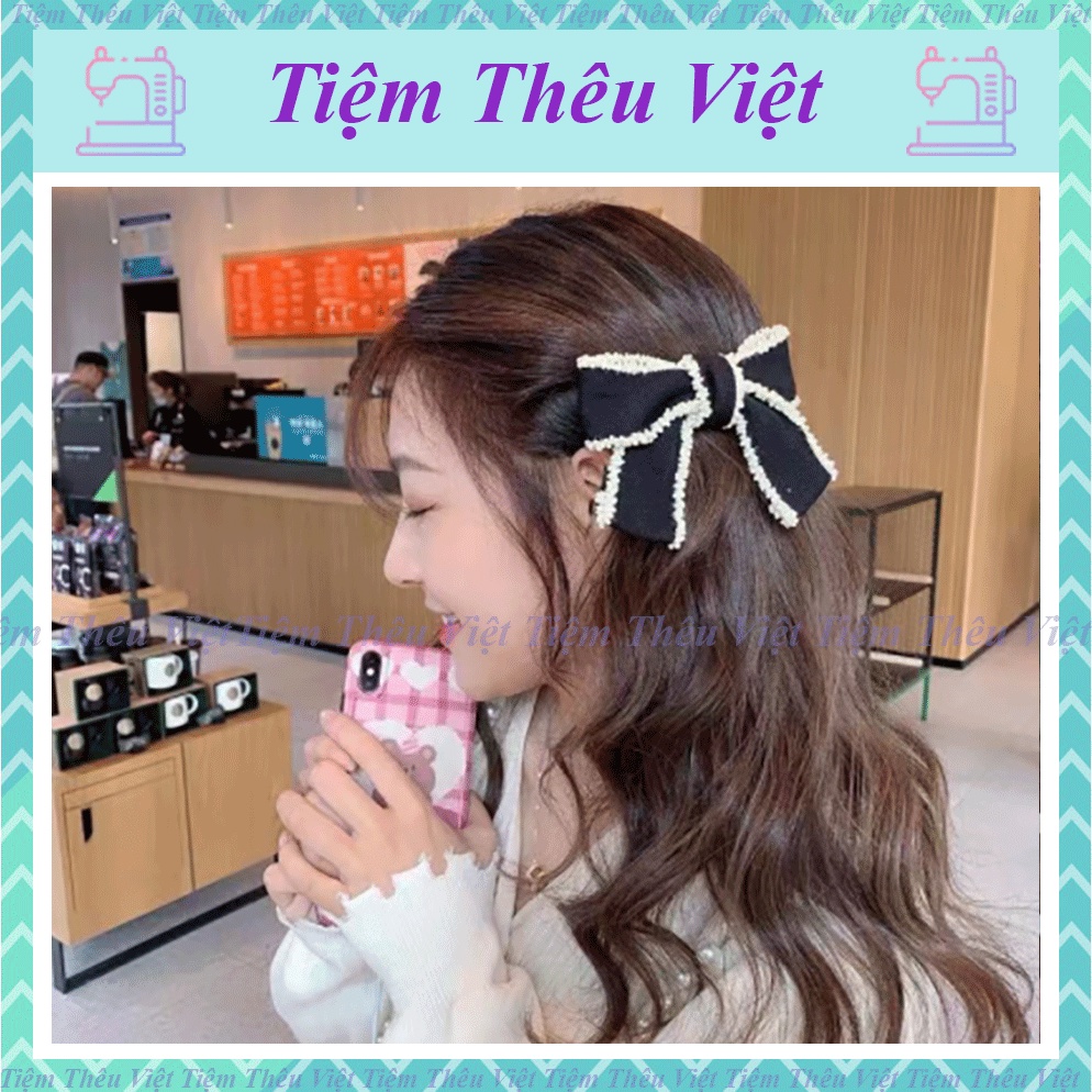 Kẹp Tóc Đính Cườm Tiệm Thêu Việt