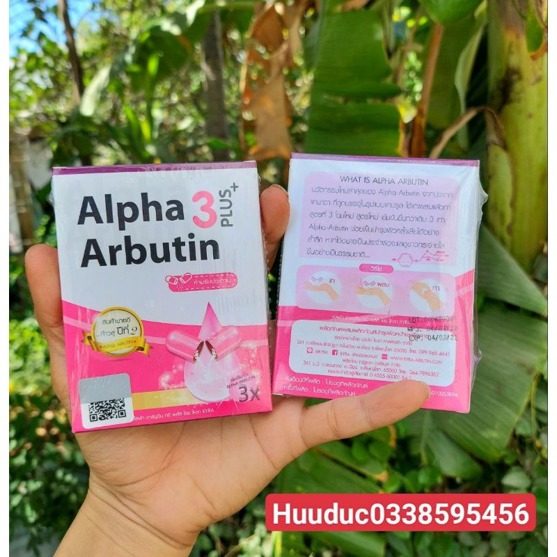 Hộp Kích trắng Alpha Arbutin 3plus +++, Chính hãng Thái