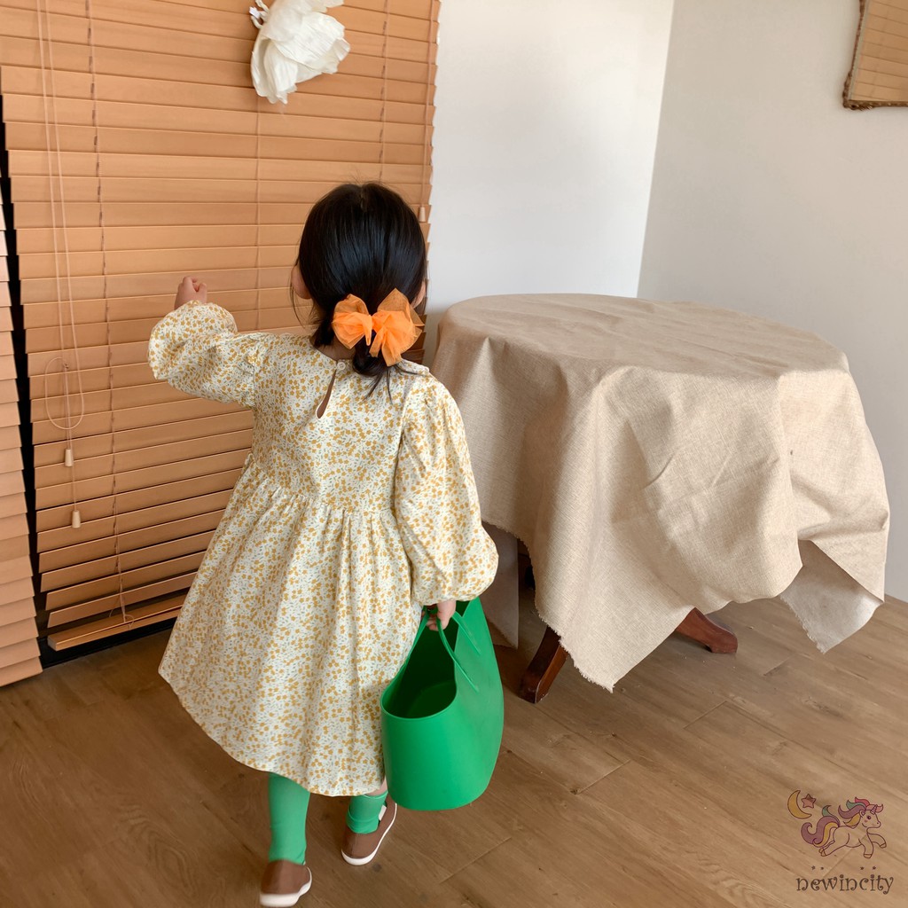 Đầm Cổ Búp Bê Ren Hoa Cho Bé Gái