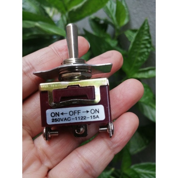 5 cái_Công tắc gạt sắt 3 chân on off on 1122 made in taiwan
