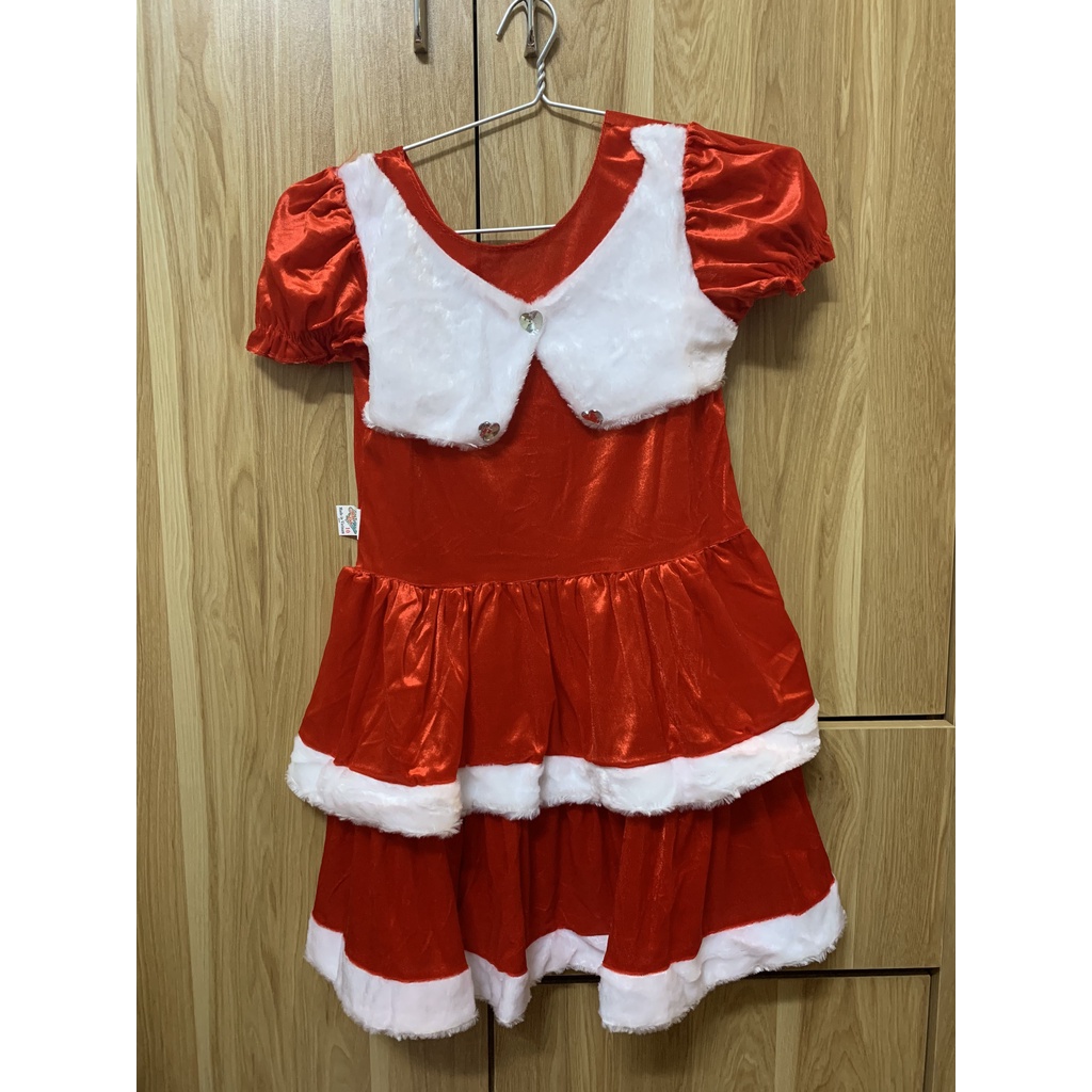 Bộ Váy Noel Cho Bé Gái Vải Nhung