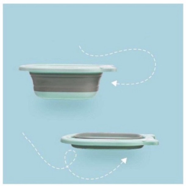 Chậu Rửa Mặt Gấp Gọn Hình Chú Bò Sữa Cho Bé Hàng Quảng Châu Cao Cấp (PK1)