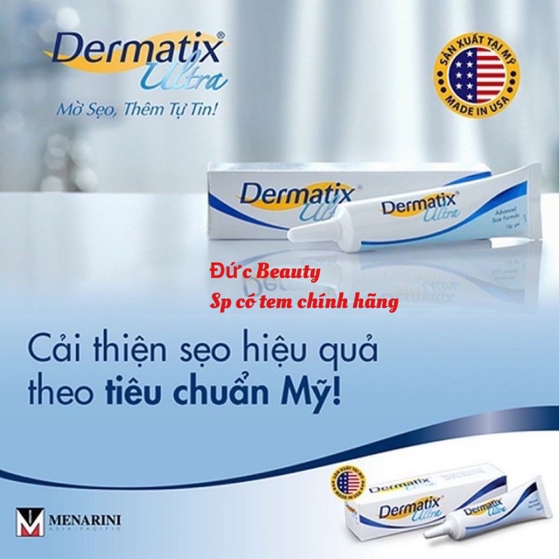 Kem Bôi dạng Gel mờ sẹo Dematix ultra Cải Thiện sẹo - và giảm ngứa 7g &amp; 15g