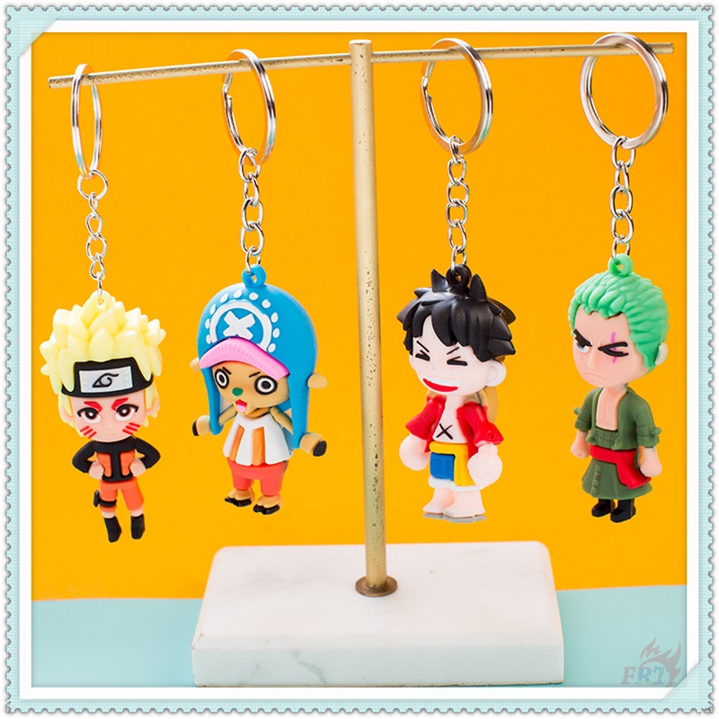 ✪ Naruto VS. Móc Khóa Hình Nhân Vật Hoạt Hình One Piece ✪ 1 Móc Khóa Hình Nhân Vật Sasuke Kakashi Luffy Zoro Chopper