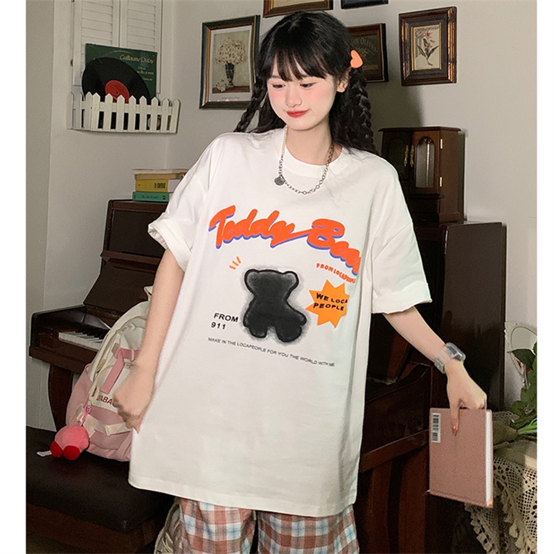 NRVP Áo Thun Tay Ngắn Cổ Tròn Thời Trang Mùa Hè Phong Cách Hàn Quốc