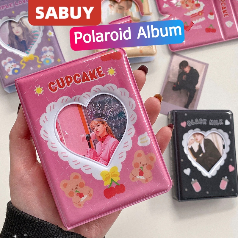 SABUY INS Album ảnh Polaroid 3 inch Bộ tổ chức thẻ Lomo hình ảnh dễ thương Sổ lưu niệm 40 Slots