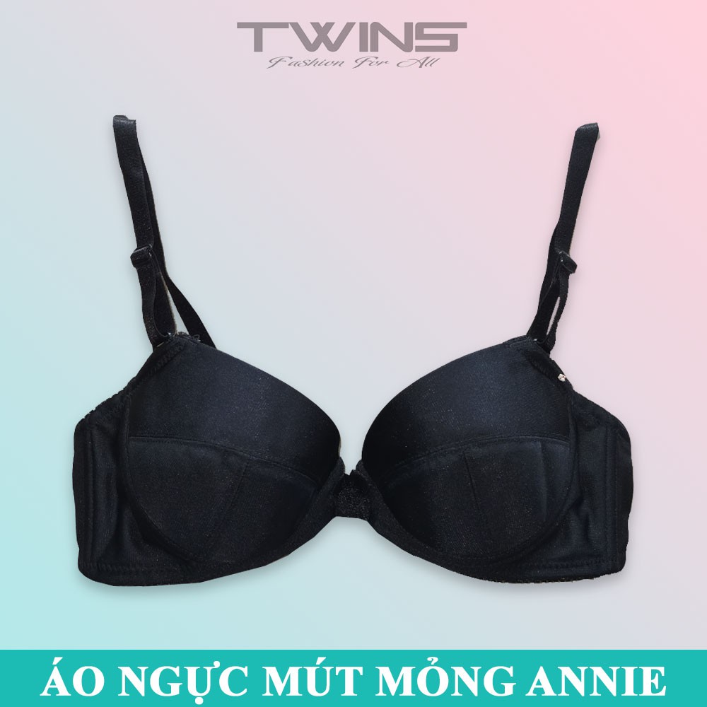 Áo ngực nữ có gọng nâng ngực Annie mút mỏng màu trơn cúp xéo thoải mái mặc áo dài, áo sơ mi size 34-36-38