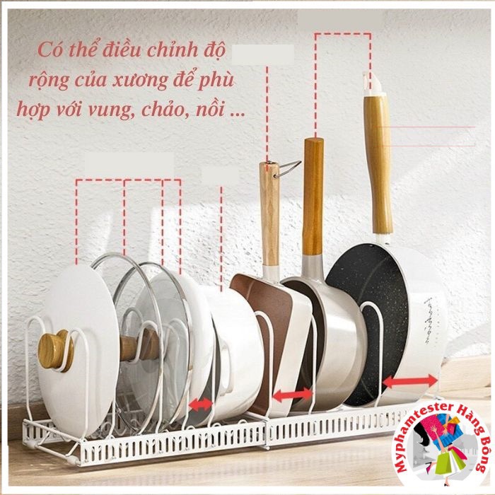 Giá cài vung, nồi, chảo, điều chỉnh được độ dài