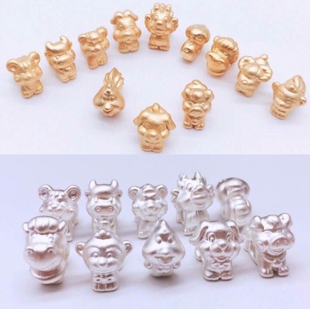 Charm con giáp bạc ta 3D