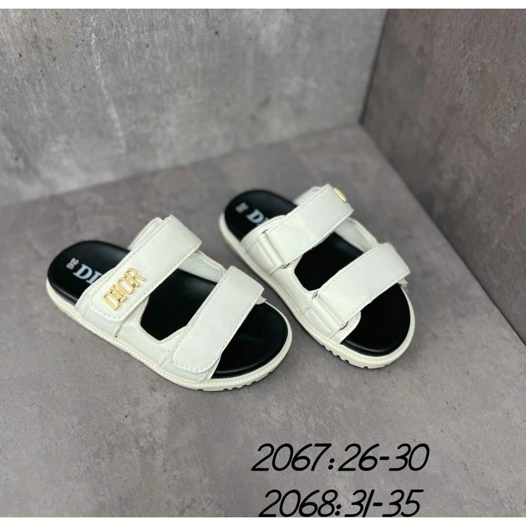 [Lê 2 quai Dior ] sandal trẻ em dior quai dán quai hậu đế cao su 3cm cực chất size 26-36