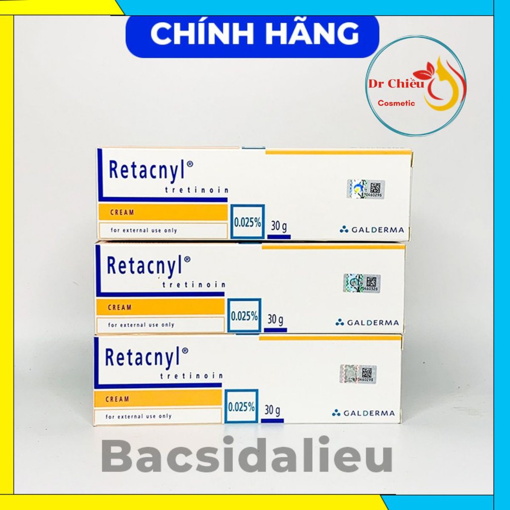 Kem ngừa mụn Retacnyl[CHÍNH HÃNG ] Kem Retacnyl Tretinoin Cream 0,025% và 0.05%, 30g