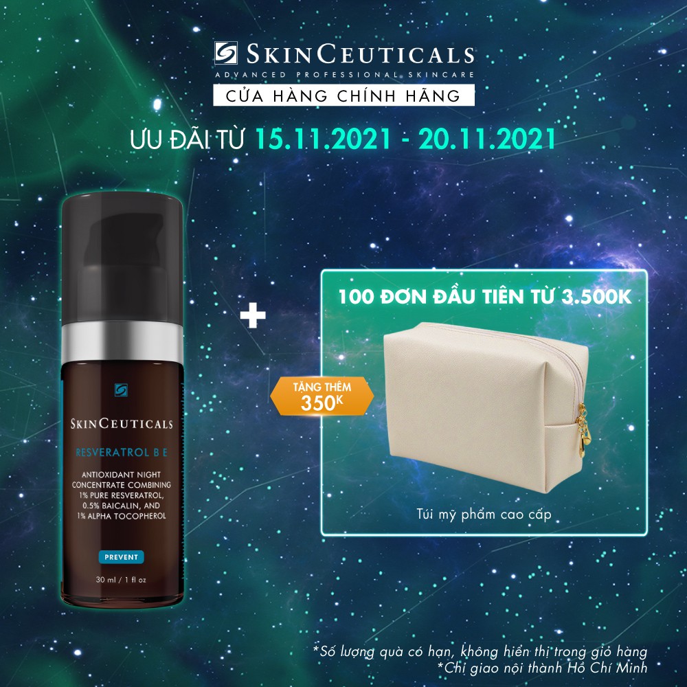 [Mã COSSKINC1511 giảm 300k] Skinceuticals Resveratrol B E hỗ trợ quá trình tái tạo và phục hồi da 30ml