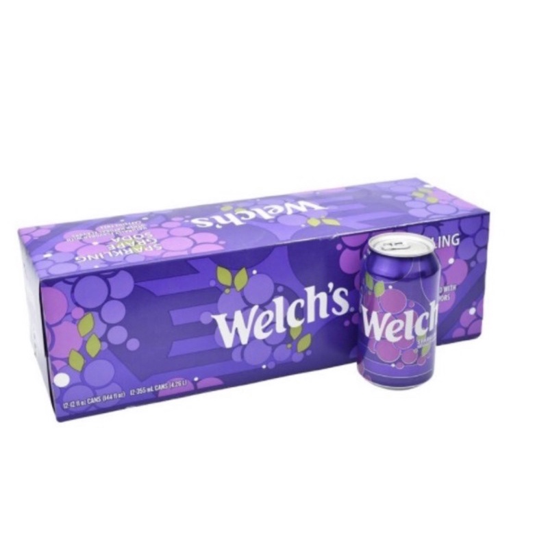 Thùng 12 lon nước ngọt Welch's Nho 355ml