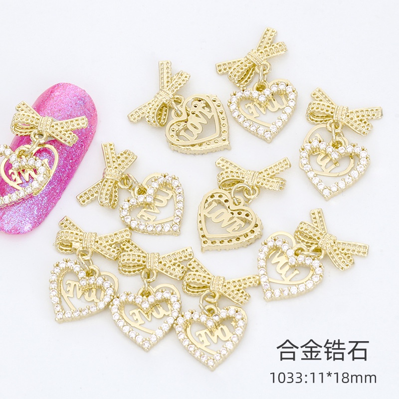 Phụ Kiện Đính Trang Trí Móng Tay Bằng Hợp Kim DIY Thời Trang