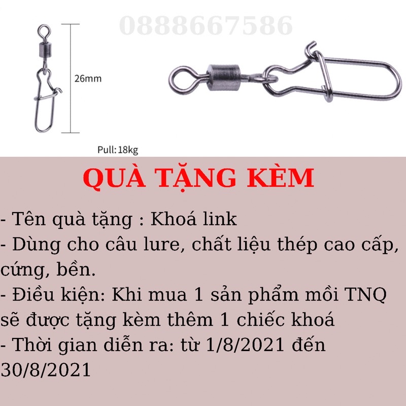 2 Mồi câu lure TNQ T3 13g ( 2 màu : trắng và nâu)