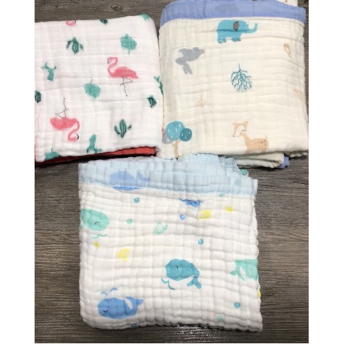 Chăn 4 lớp cho bé chất vải xô cotton mềm mịn, thoáng MS