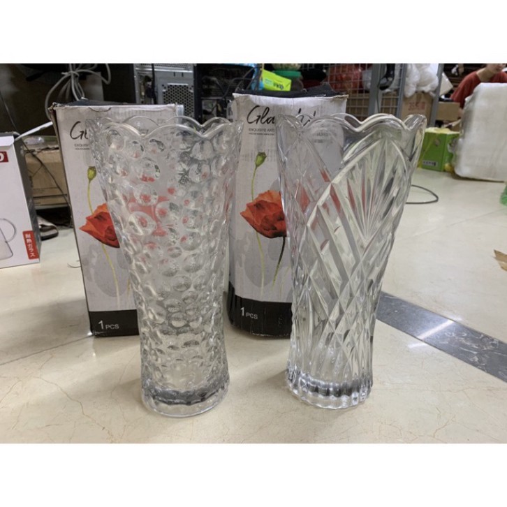 Lọ/Bình hoa thủy tinh pha lê cỡ lớn 30cm