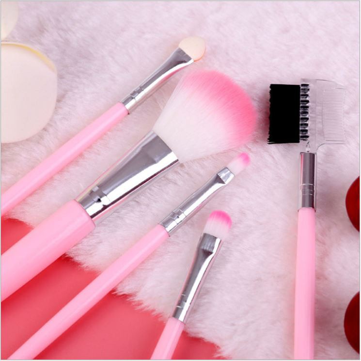 Bộ cọ trang điểm 5 món màu hồng, bộ cọ trang điểm cá nhân A3 - Sammi beauty