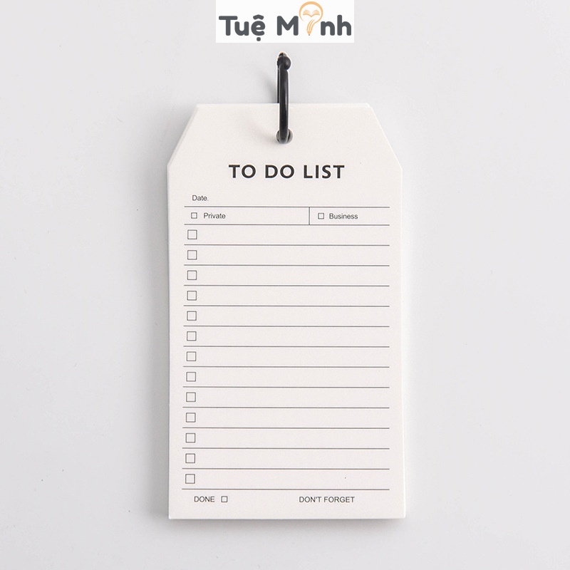 Tập 52 tờ note ghi chú check list lập kế hoạch VPPTUEMINH, to do list tiện lợi NO08