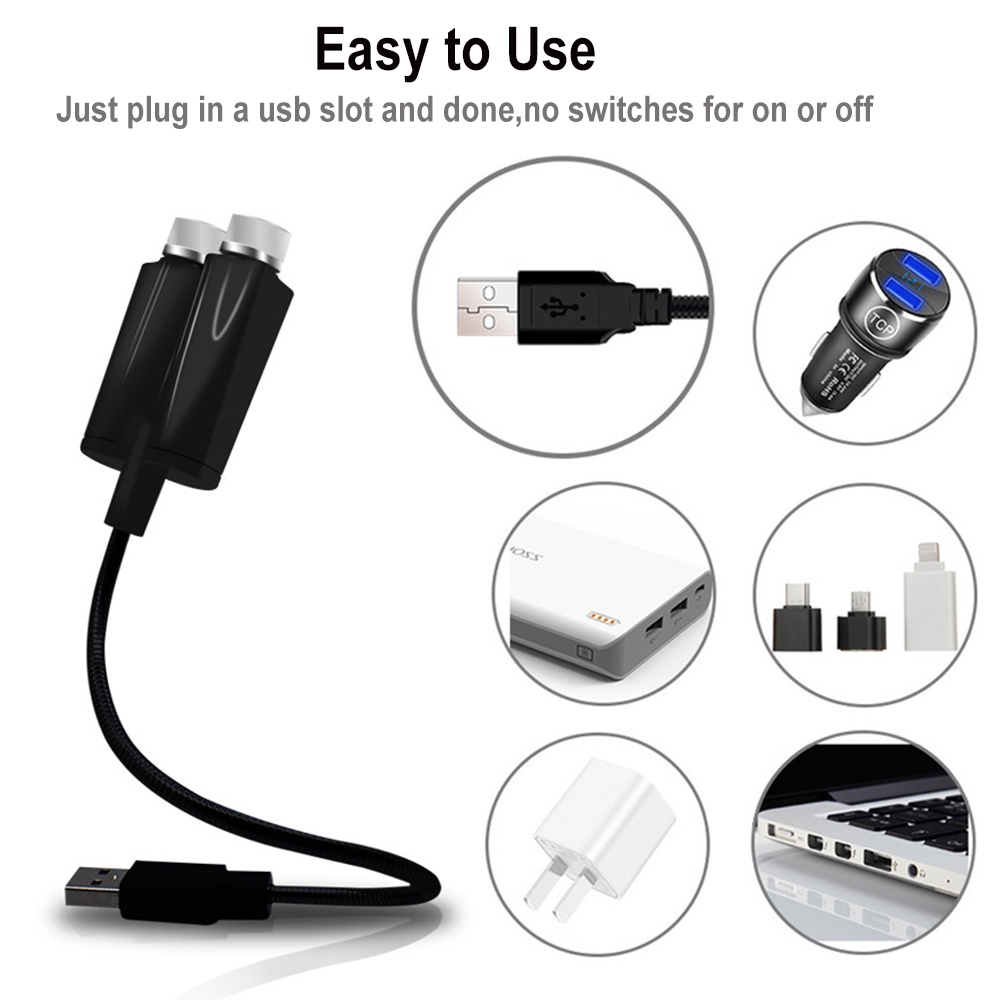 Đèn led usb 5v Tạo Hiệu Ứng Bầu Trời Sao Trang Trí Trần Nhà/Xe Hơi