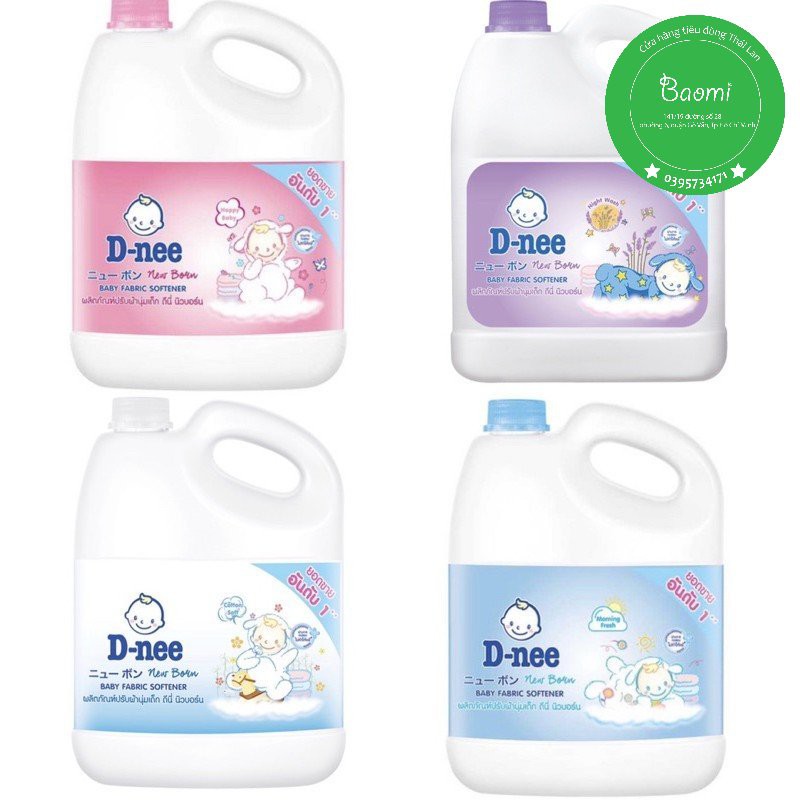 Đủ Màu) Nước xả làm mền vải D nee 2800ml Thái Lan