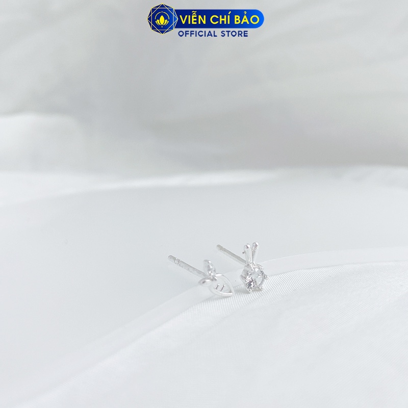Bông tai bạc nữ R&amp;C khuyên tai nữ bạc 925 thời trang phụ kiện trang sức nữ Viễn Chí Bảo B000209E
