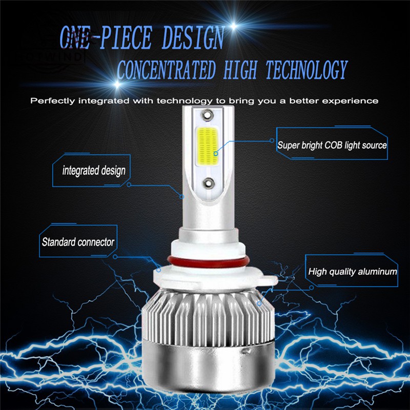 Đèn LED gắn xe hơi ánh sáng trắng 6000K 72W 9005 / 9006 / H7 / H11 / H4
