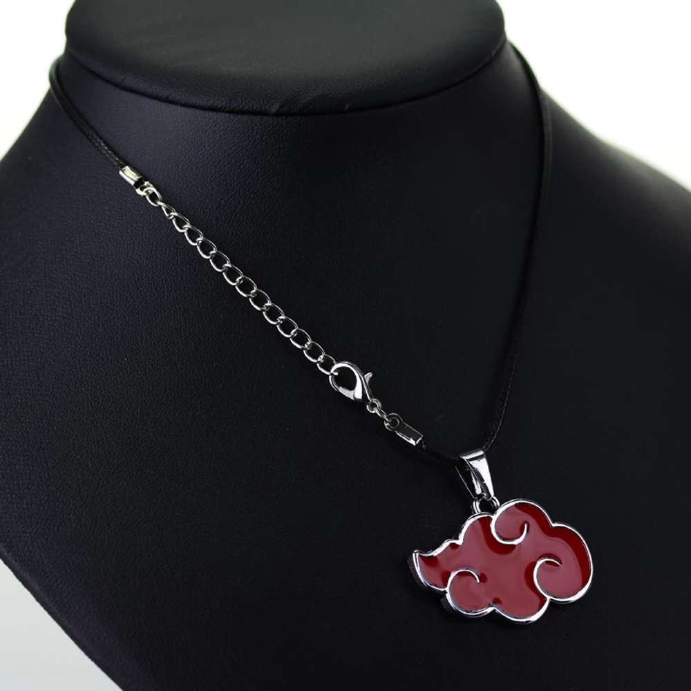 MARTIN1 Cool Statement Red cloud Necklace Konoha Akatsuki Organization Anime Pendant Japan Ninja Gothic Jewelry Cosplay Kunai Shuriken Naruto