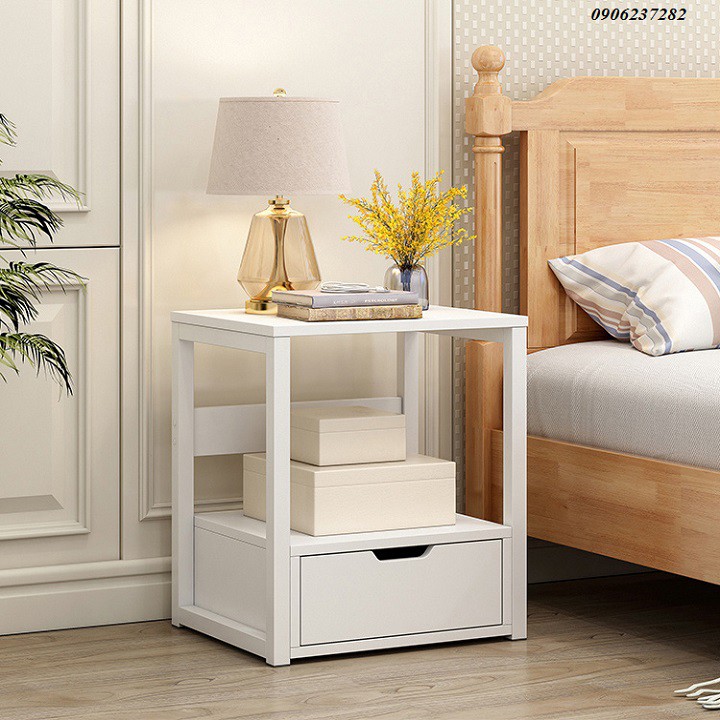 Bàn/táp đầu giường khung thép 1 ngăn kéo_RE0311