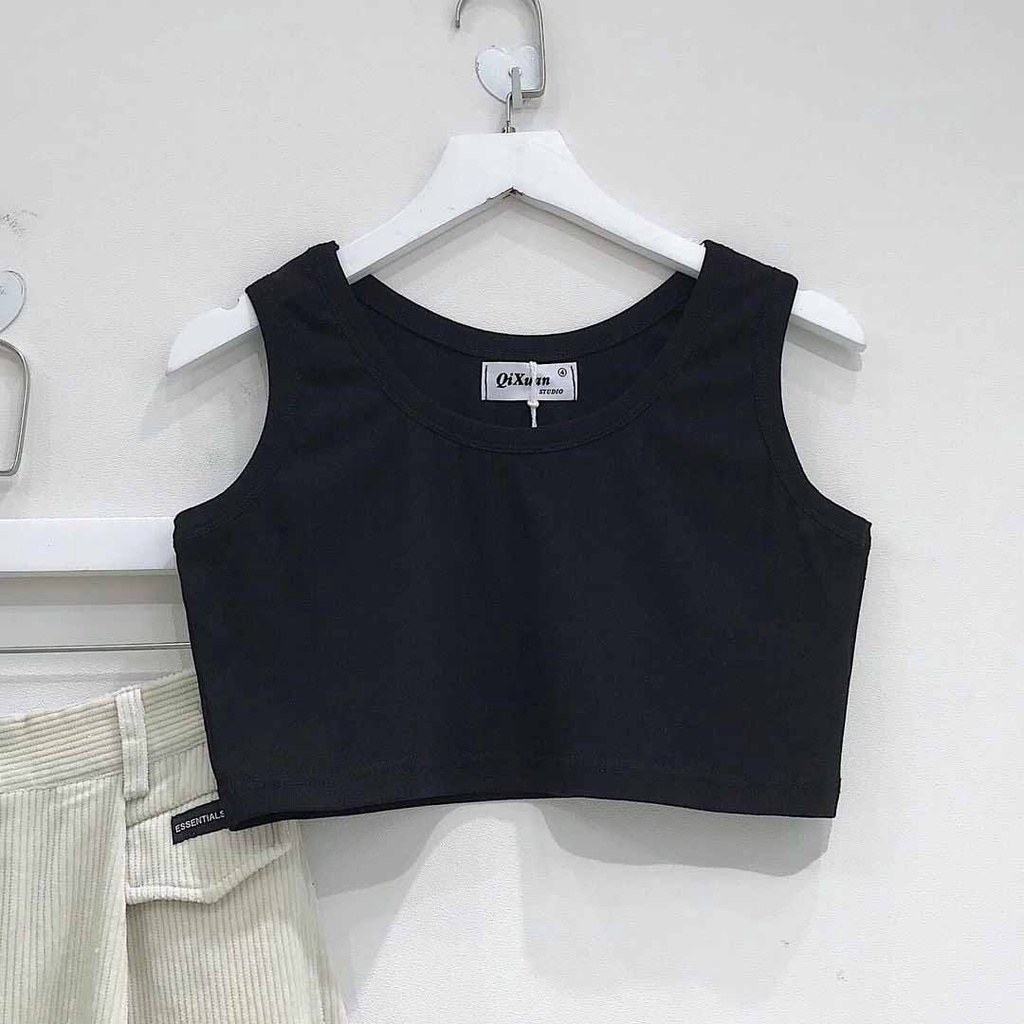 Áo Ba Lỗ Croptop Nữ Áo Tank Top Nữ Form Ôm Sát Body Tôn Dáng Chất Liệu Thun Co Dãn QX Màu Trắng Màu Đen 1693