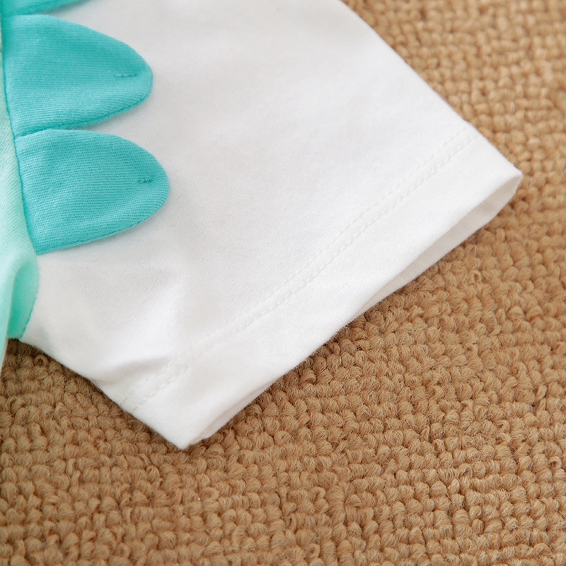 Quần Áo Trẻ Em Sơ Sinh Bộ Đồ Liền Thân Cộc Tay Chất Cotton Bodysuit Hình Thú Khủng Long Xanh Cho Bé Trai Bé Gái [BDC17]
