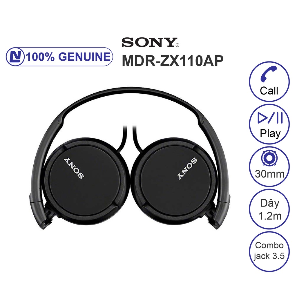 NEW Full box - Tai nghe Sony MDR-ZX110AP - Có dây - Micro đàm thoại