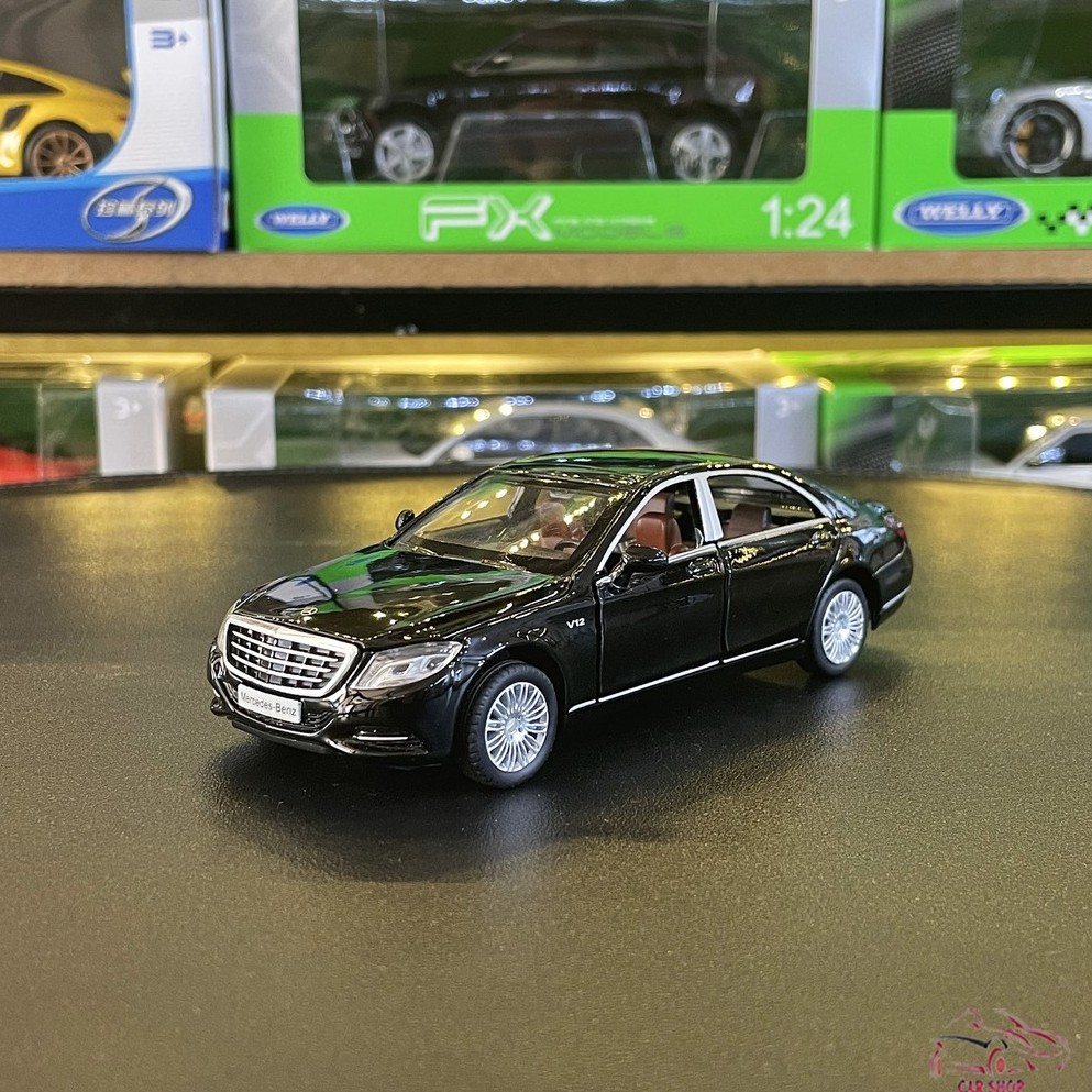 Mô hình xe ô tô Mercedes-Benz S600 tỉ lệ 1/32 màu đen