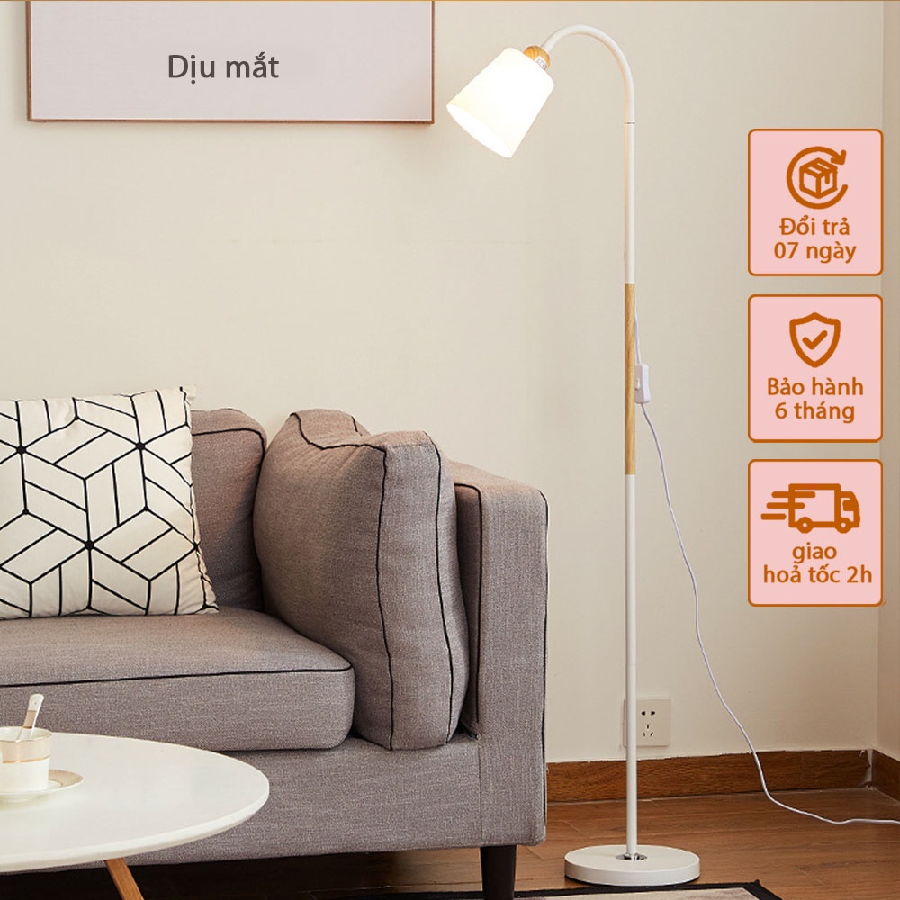 Đèn Cây Đứng Trang Trí Decor Phòng Ngủ Phòng Khách Phòng Làm Việc Điều Chỉnh Kích Thước, Tặng Kèm Bóng