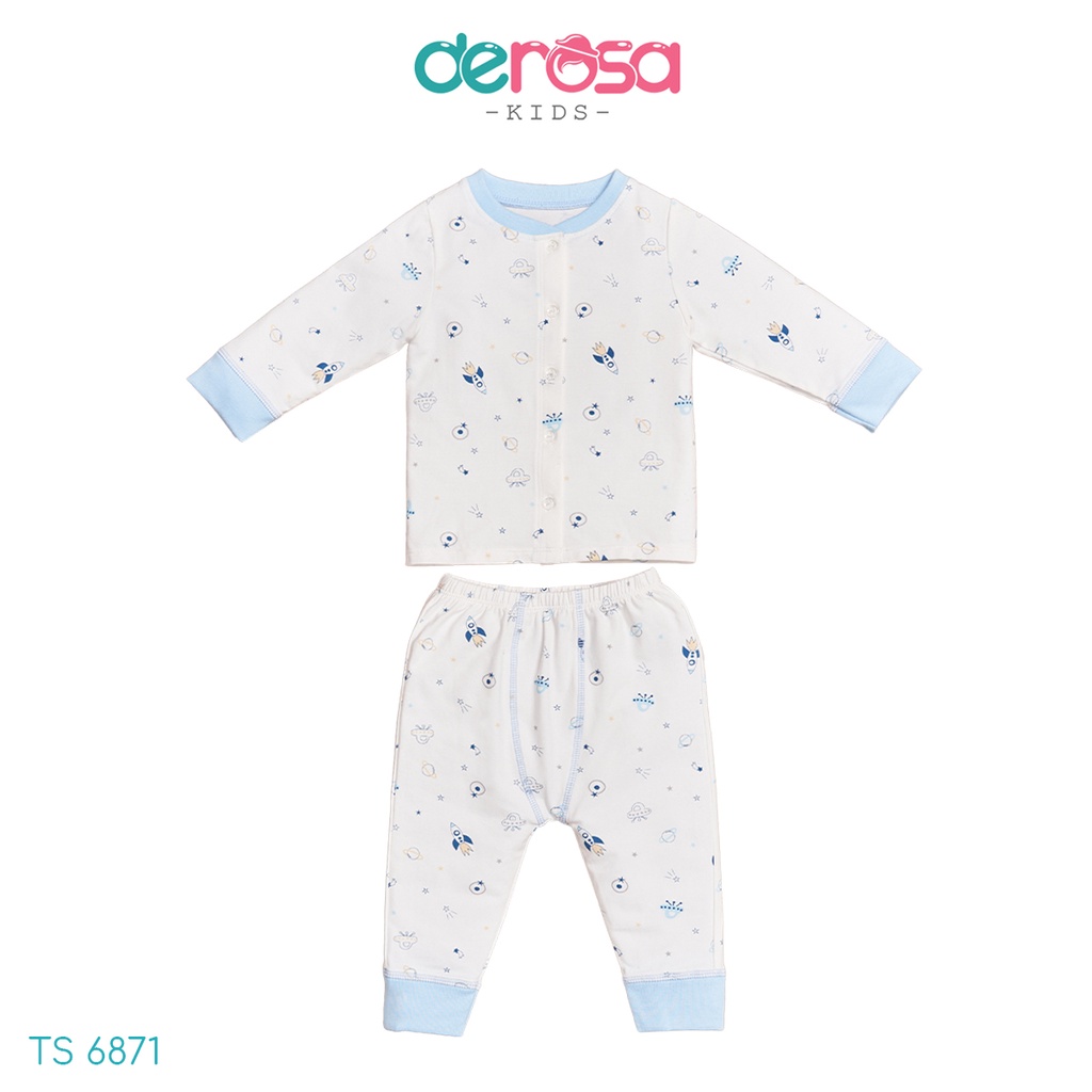 Bộ quần áo cho bé sơ sinh DEROSA KIDS đồ bộ bé gái và bé trai dài tay | 9M - 2Y | TS 6871