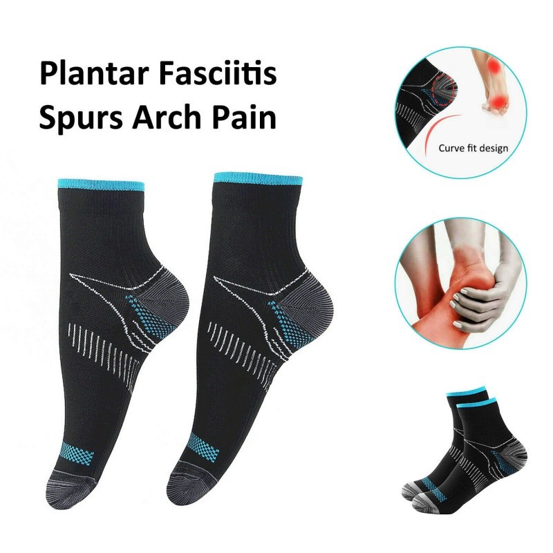 1 Đôi Vớ Nén Vòm Hỗ Trợ Giảm Đau Lòng Bàn Chân Và Gót Chân Khi Ngủ Cho Nam Và Nữ