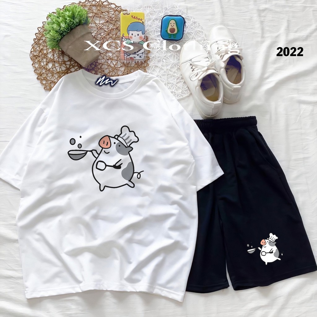 Đồ Bộ Hoạt Hình Unisex Dể thương – Aossi , Set Cartoon, Freesize, Thun Cotton, Nam Nữ Đều Mặc Được