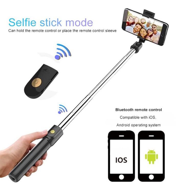 Gậy chụp ảnh Selfie tự sướng kiêm giá đỡ Tripod 3 chân K07 kết nối Bluetooth từ xa cho điện thoại  iPhone IOS Android | BigBuy360 - bigbuy360.vn