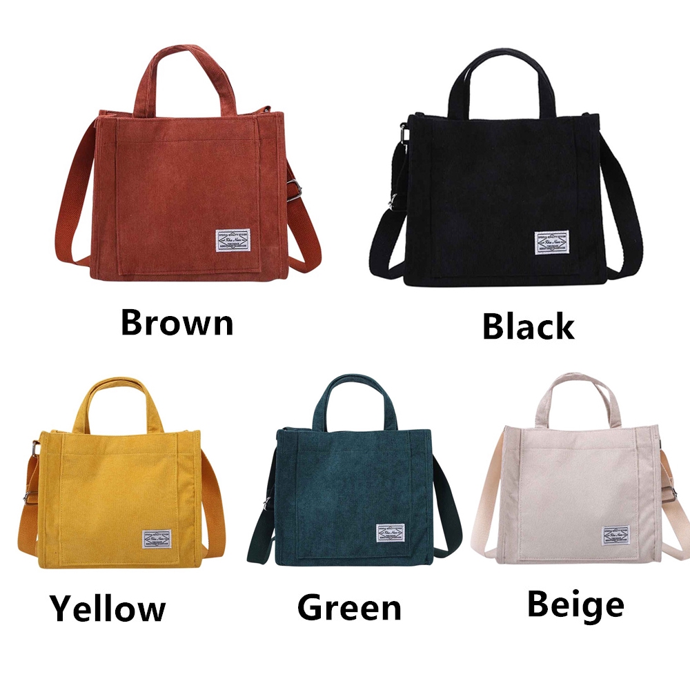 Túi Đeo Vai / Đeo Chéo Cỡ Nhỏ Vải Nhung Cotton Có Khóa Kéo Kiểu Vintage Thời Trang Cho Nữ