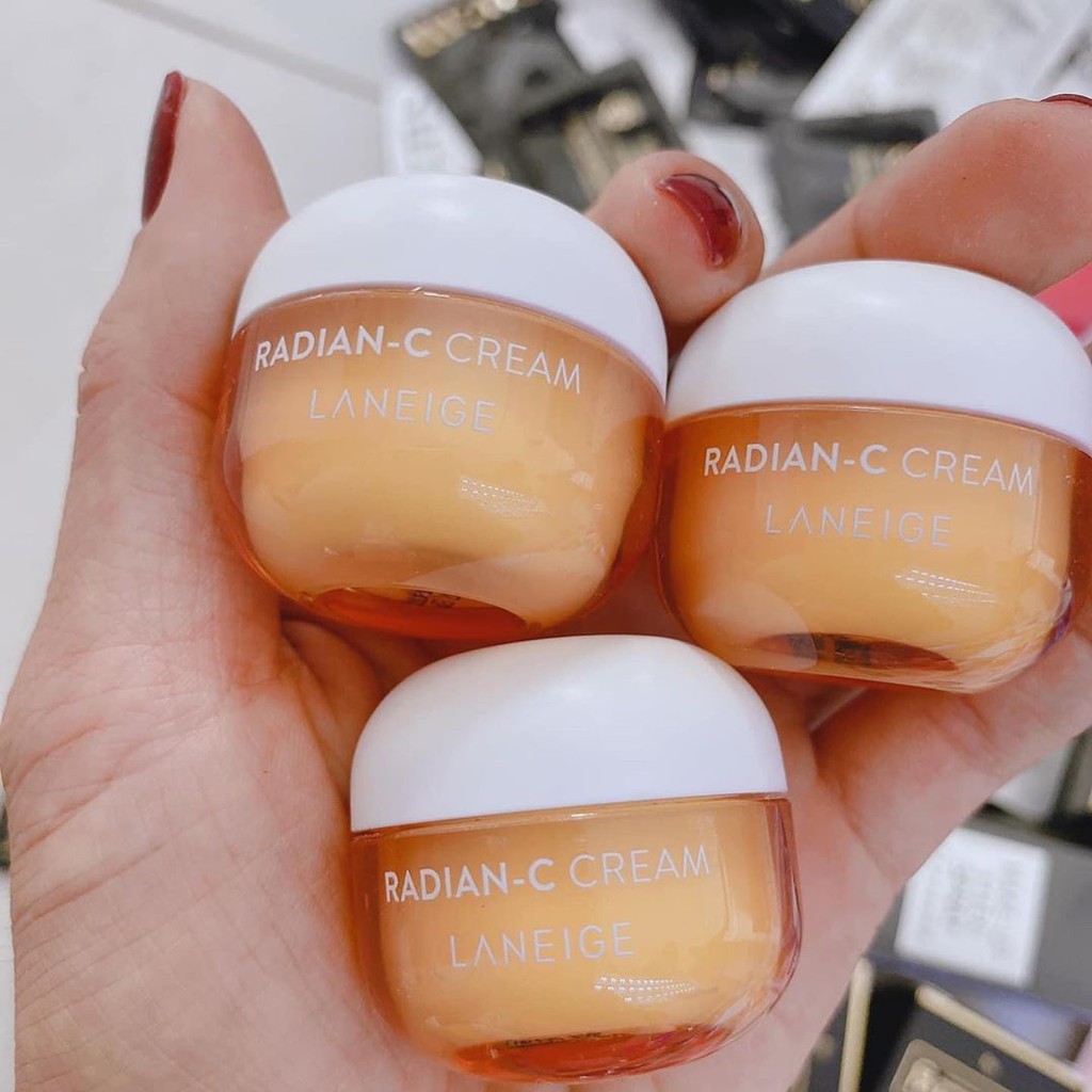 Kem Dưỡng Trắng Sáng &amp; Đều Màu Da Laneige Radian C Cream Mini Size 10ml