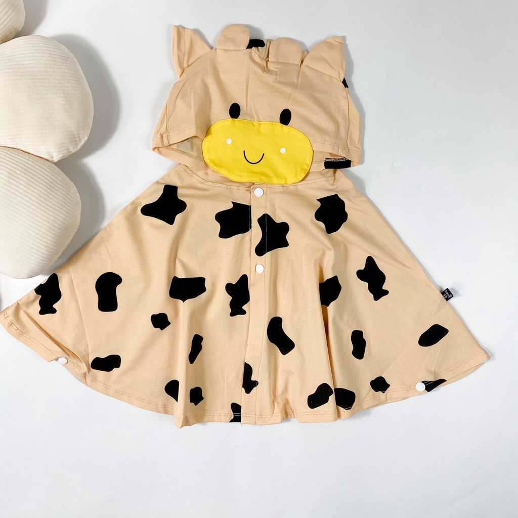 Áo Choàng Chống Nắng COTTON 100% MINKY MOM Hình Động Vật Dễ Thương Cho Bé AN-02