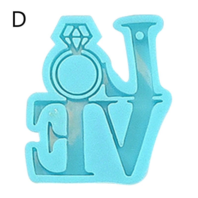 Khuôn Silicone Làm Móc Khóa Hình Chữ KING Love DIY