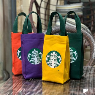 Túi xách canvas họa tiết logo Starbucks thời trang