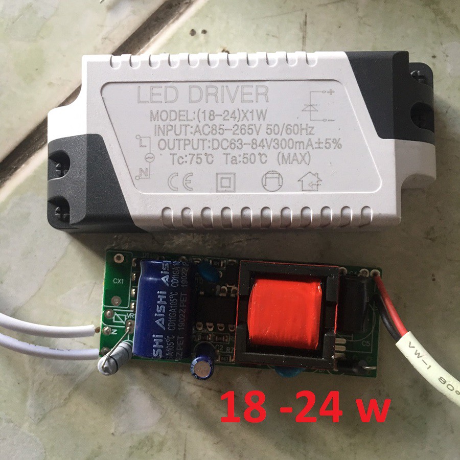 Nguồn driver tăng phô chấn lưu đèn Led trần panel ốp nổi hoặc âm 4w-36w jack tròn