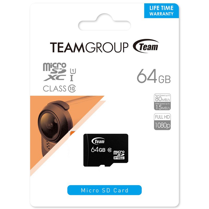 [HÀNG CHÍNH HÃNG] Thẻ nhớ - Micro SD  64G Team Chính hãng Class 10 | BigBuy360 - bigbuy360.vn