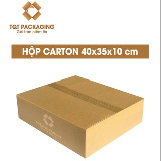 Combo 40 Hộp Thùng Carton 3 lớp mặt nâu, đáy mọc  40x35x10