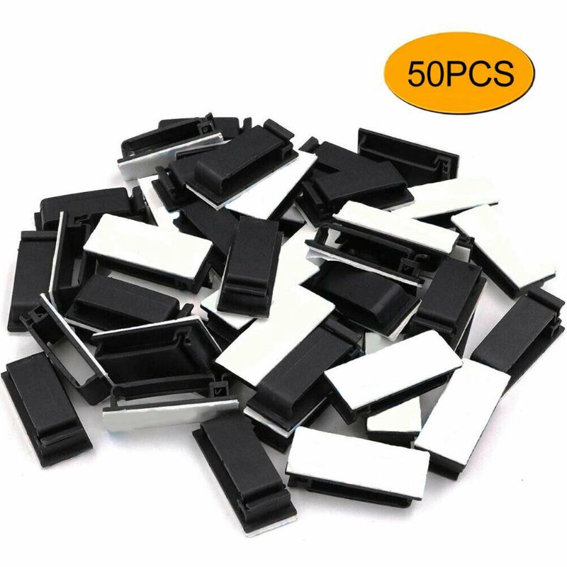 Set 50 Kẹp Cố Định Dây Điện Dán Tường Tiện Dụng