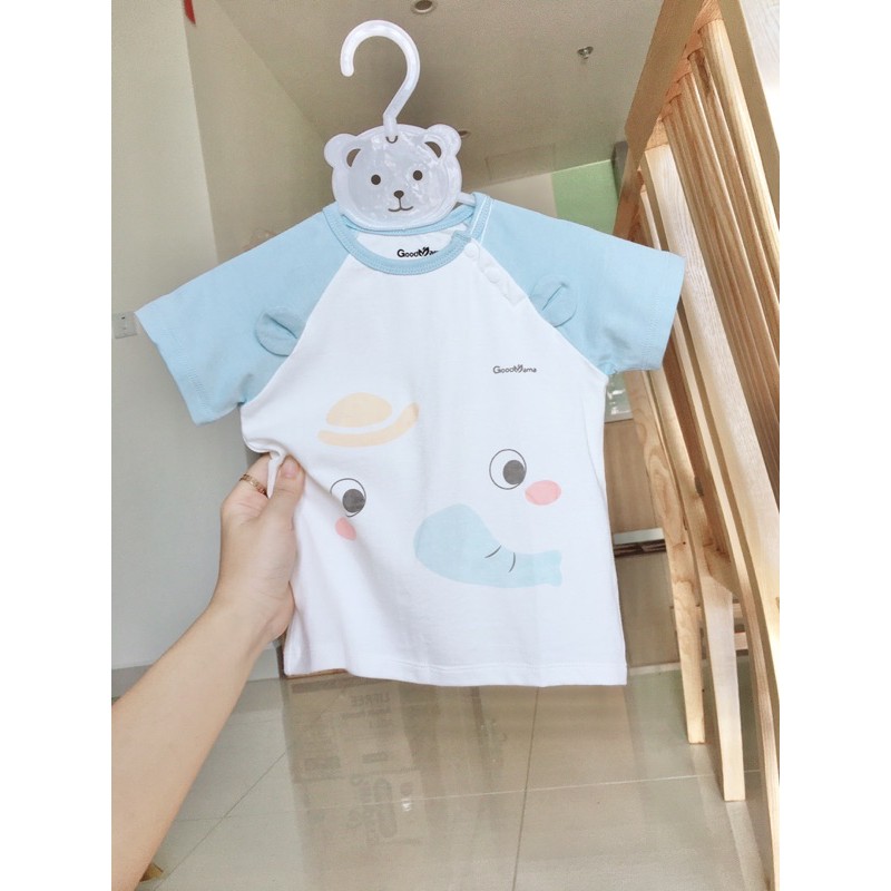 Good mama - Áo cộc cho bé vải sợi tre size từ 6-9/9-12/12-18/18-24m